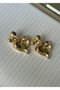 Heliophilia Silver KPEGMSA1974 Pendientes de Latón Dorados 4 cm